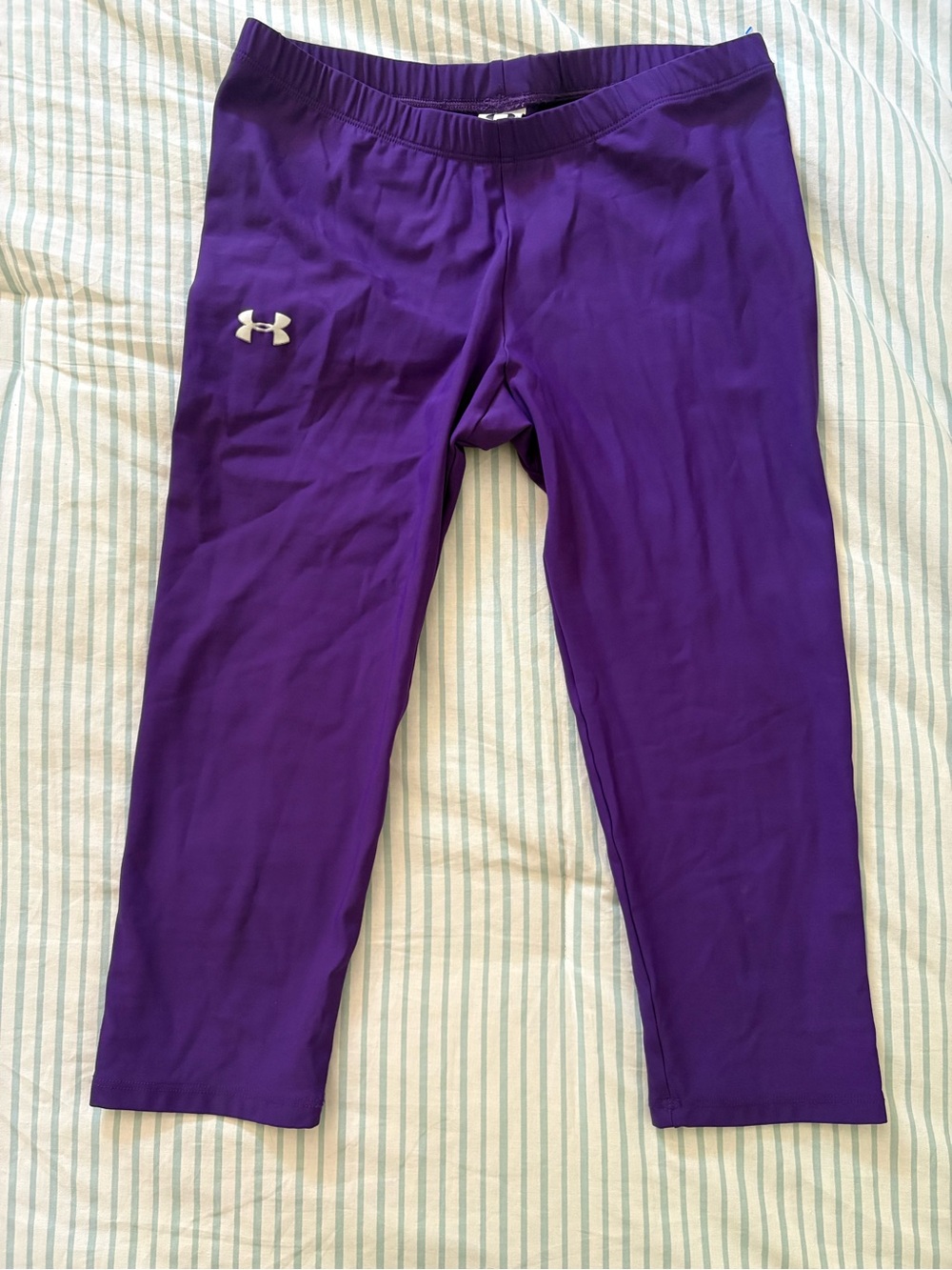 Under Armour Women’s Purple Cropped Leggings Size Medium Athletic Workout
